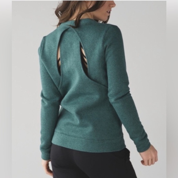 Lululemon &go Endeavor Long Sleeve-Heathered Deep Green
